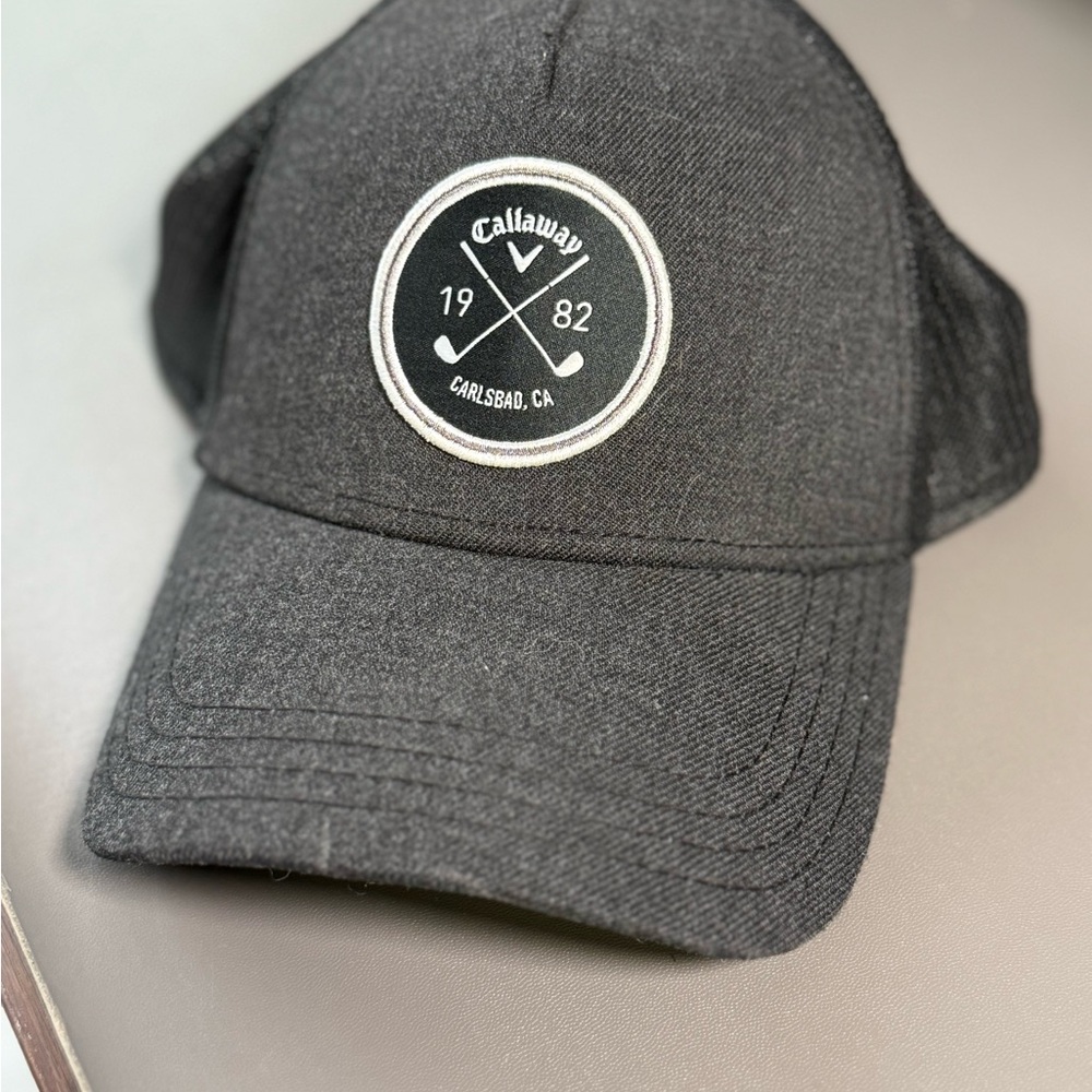 Callaway Golf 1982 Carlsbad California Logo Black Trucker Cap Hat Snapback